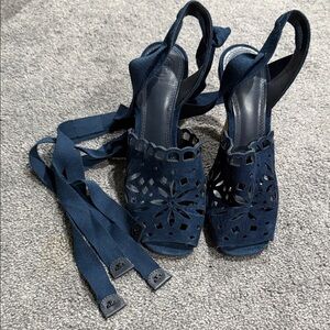 Elegant Navy Blue Women's Sandals